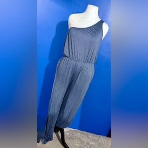 Elegant One-Shoulder Blue Jumpsuit By Earthbound Size-XL
